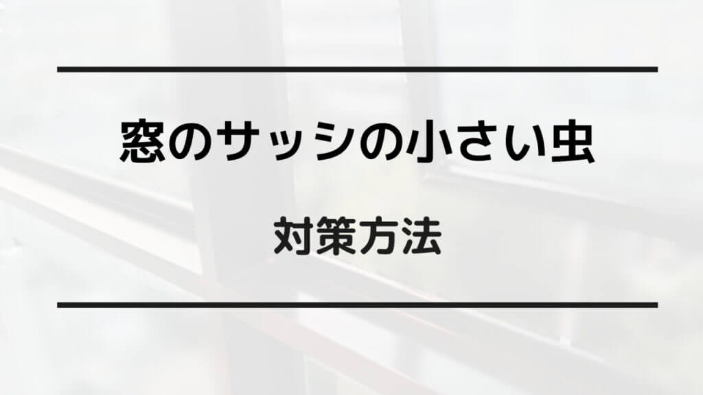 窓の サッシ 小さい虫対策